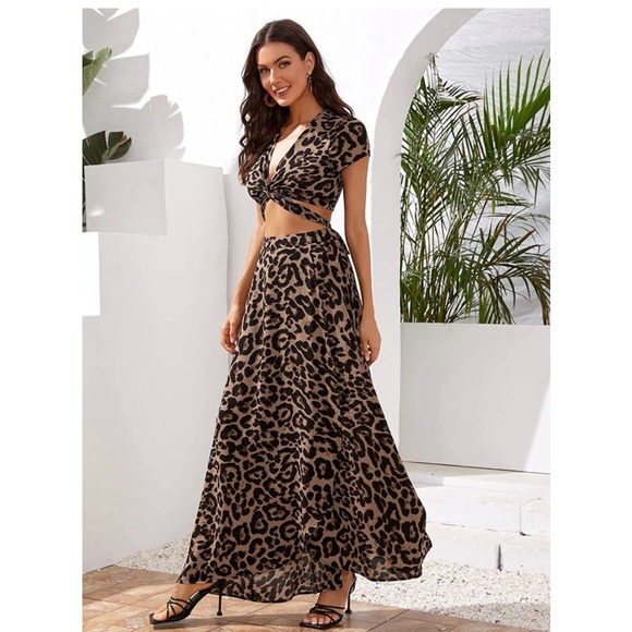 2-Piece Boho Crop Top+Skirt Set - Picture 2 of 6